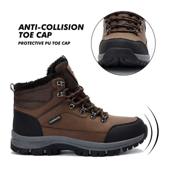 Lamincoa Women Winter Hiking Boots Keep Warm Anti-Slip Soft Sole Booties 8,5 - Picture 3 of 8